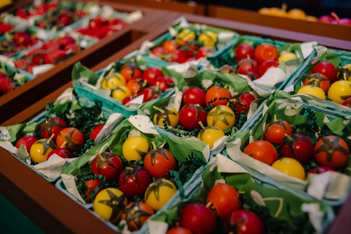 Tomates en cagettes