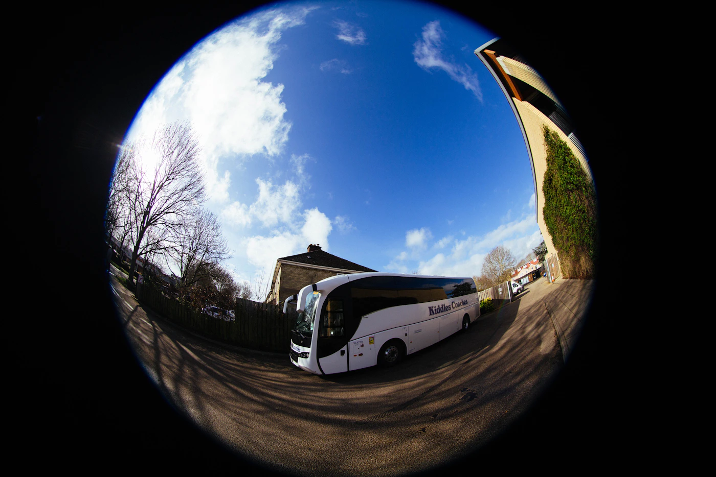 Modern coach prepared for group transport