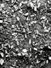 A close-up view of wood chips and dirt