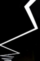 White zigzag line on a black background