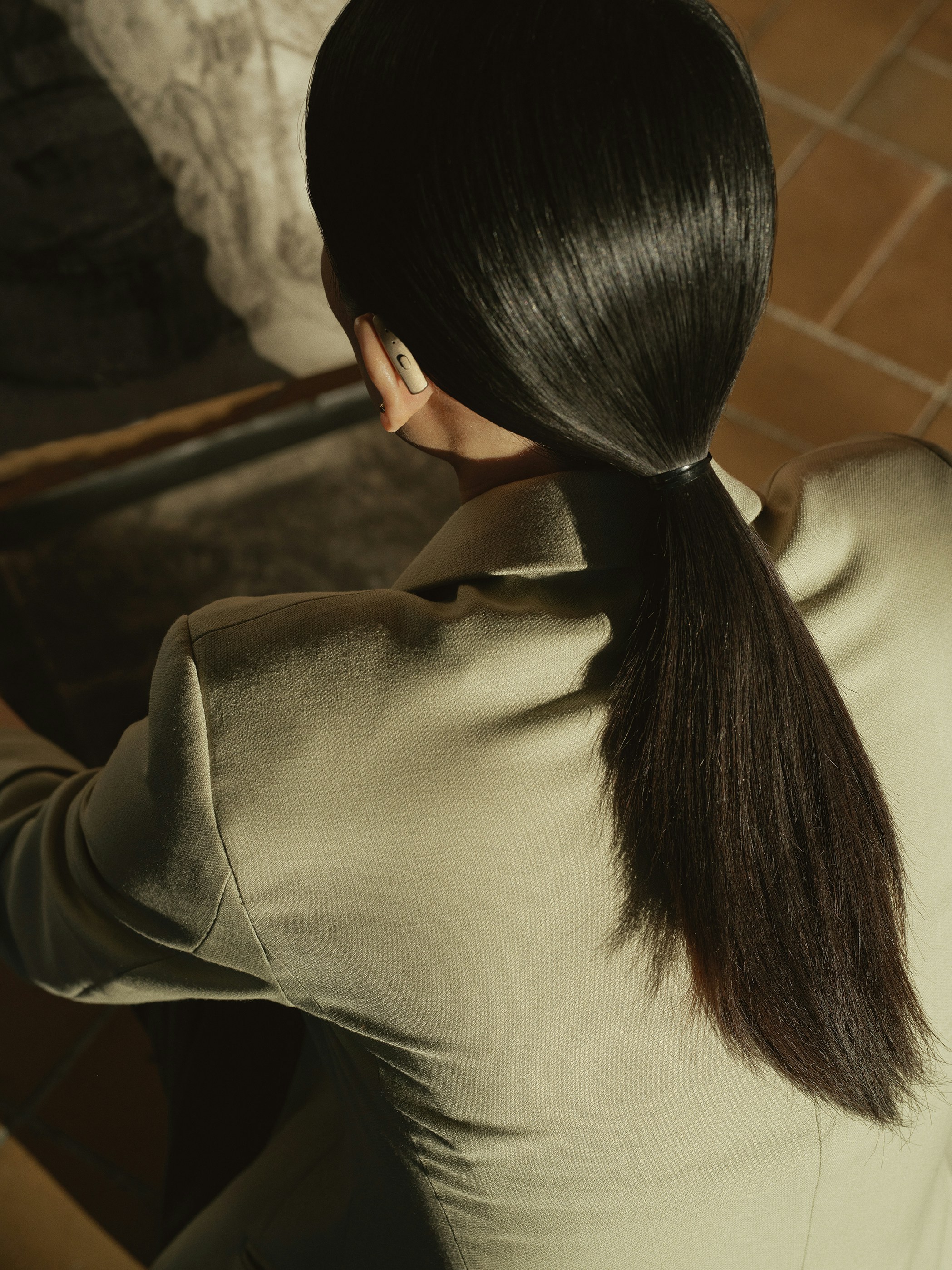 sleek ponytail