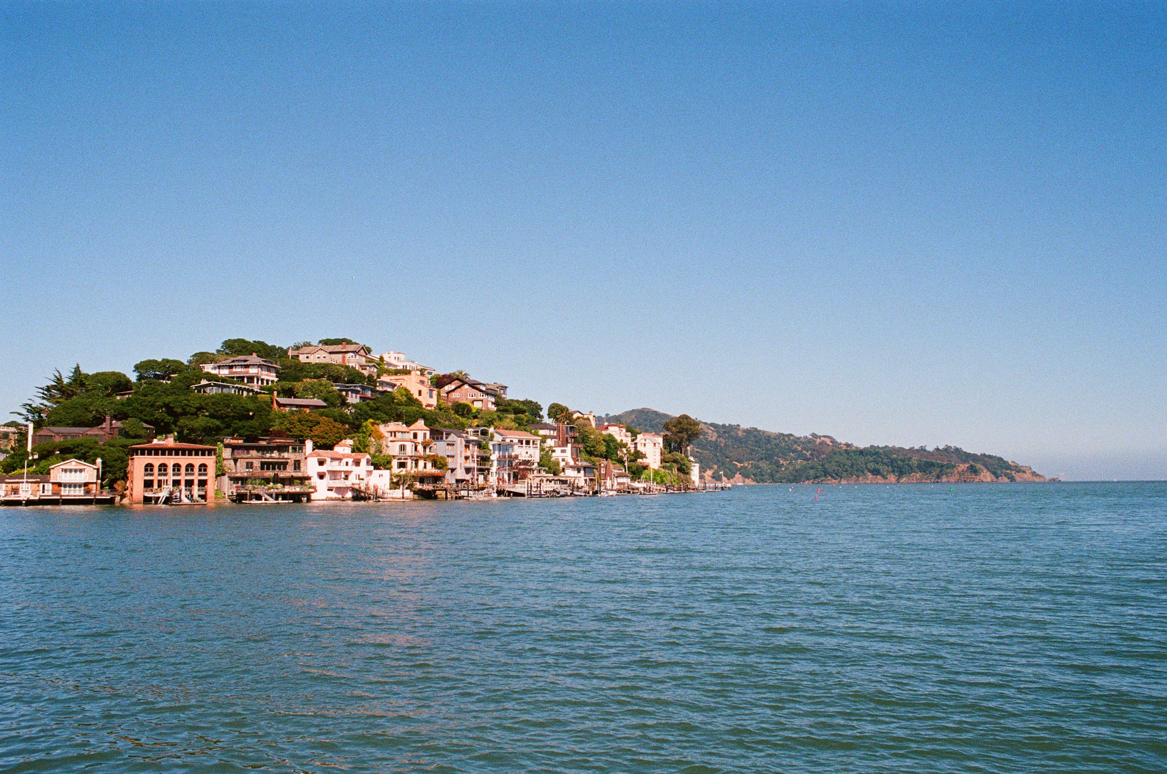 Bay Area hillside homes overlooking the water