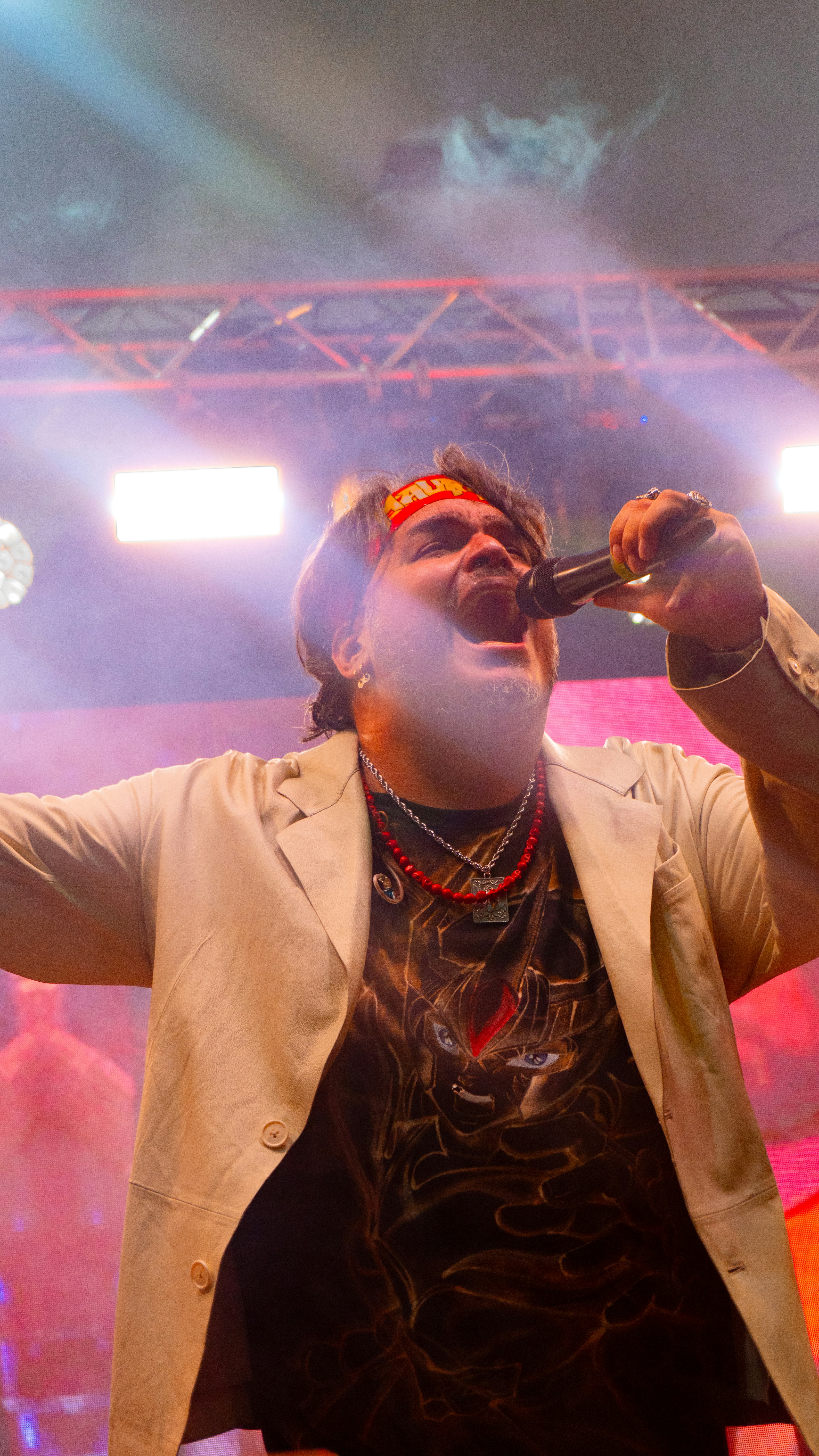 rock singer performing