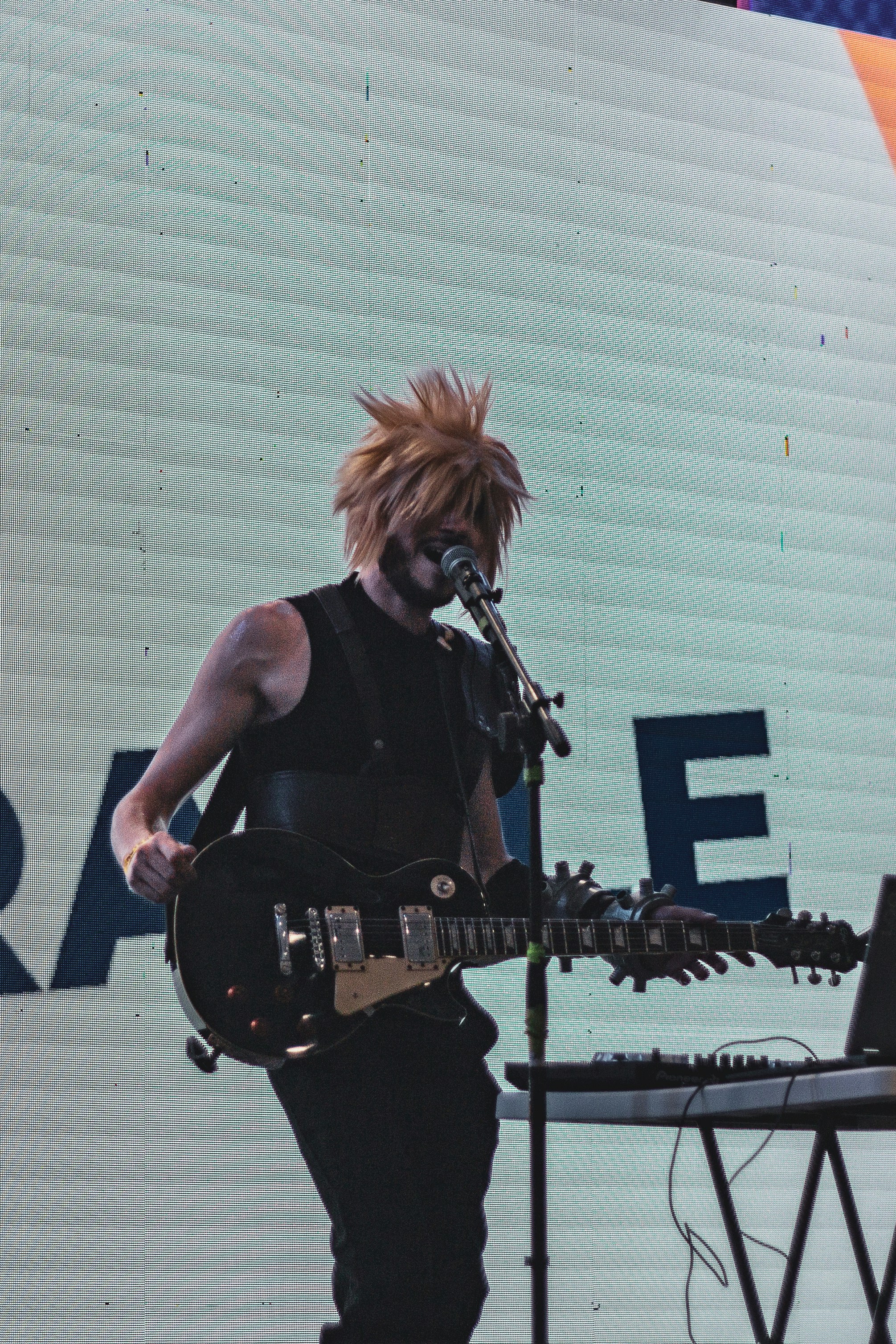 rock musician performing