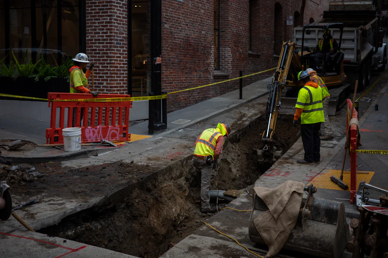 Utility trench work