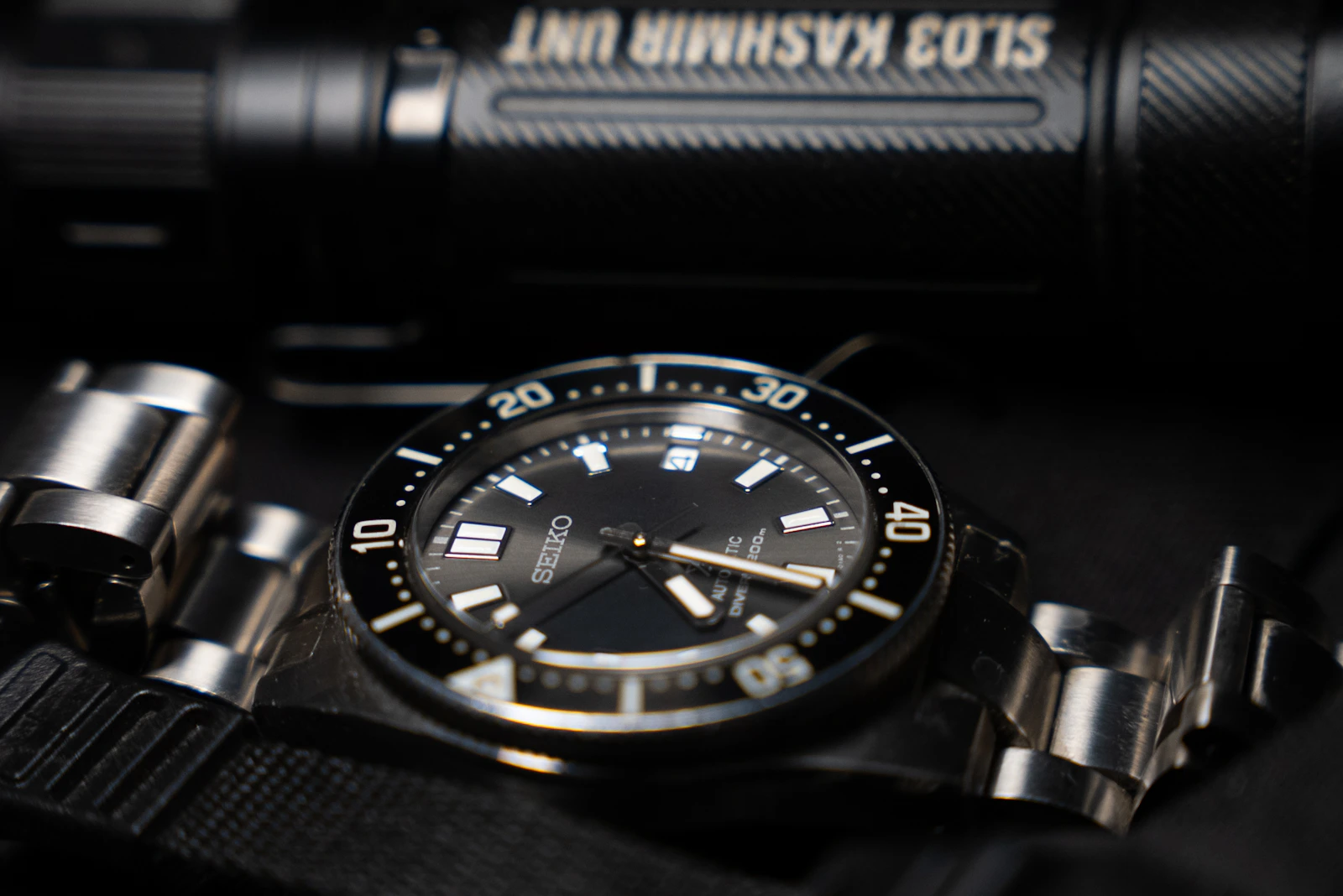 Seiko Prospex diver bezel close-up
