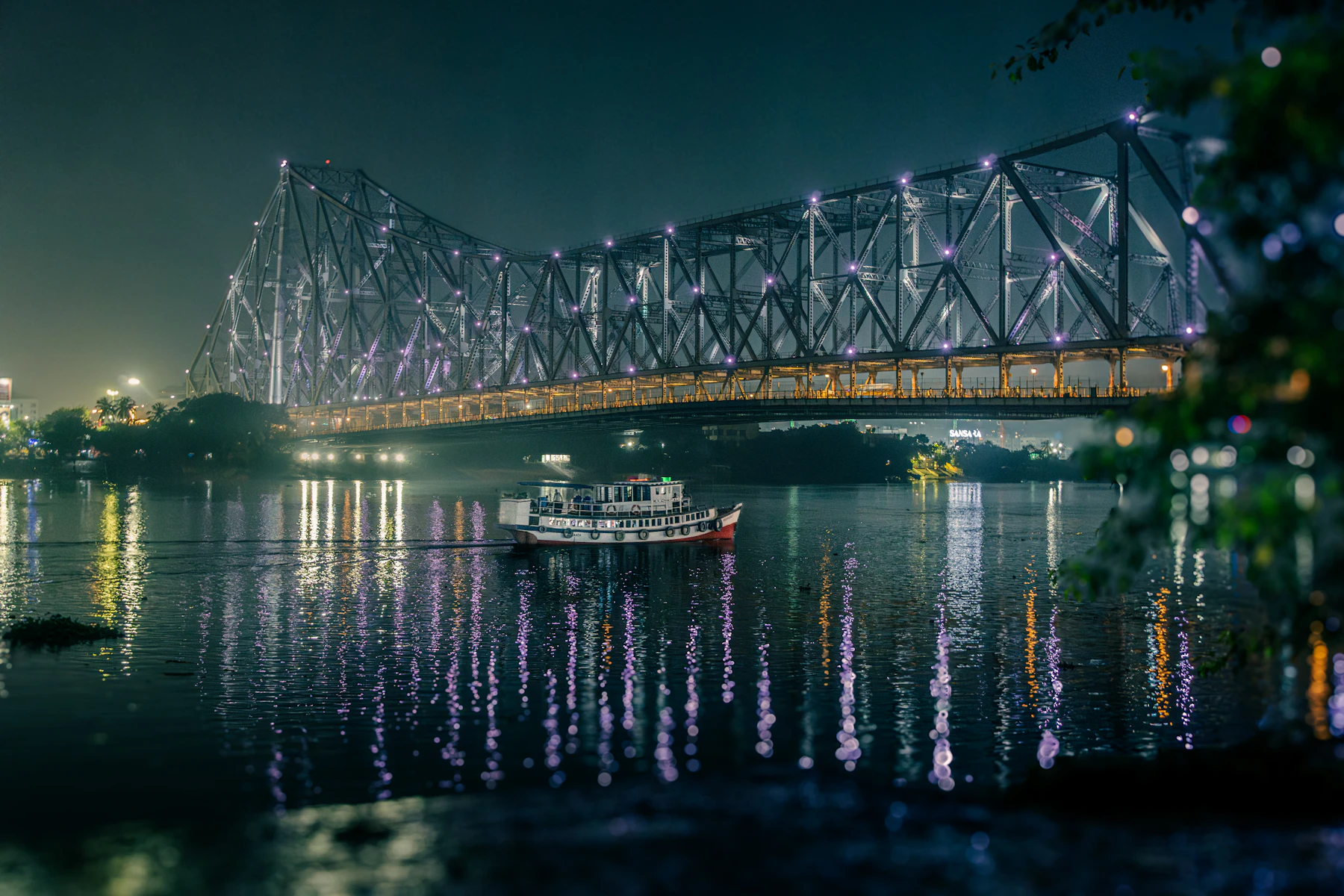 Kolkata illuminated at night