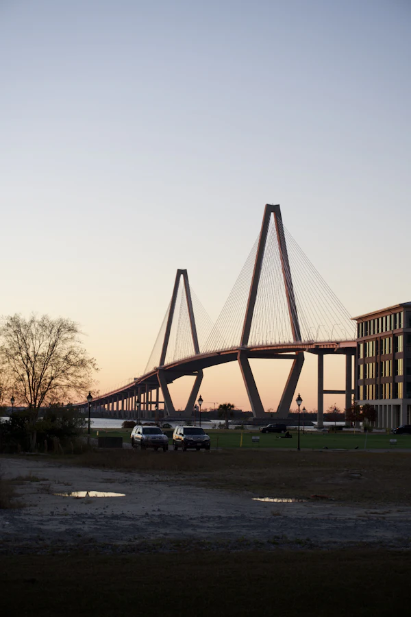 Ravenel Bridge at sunset
