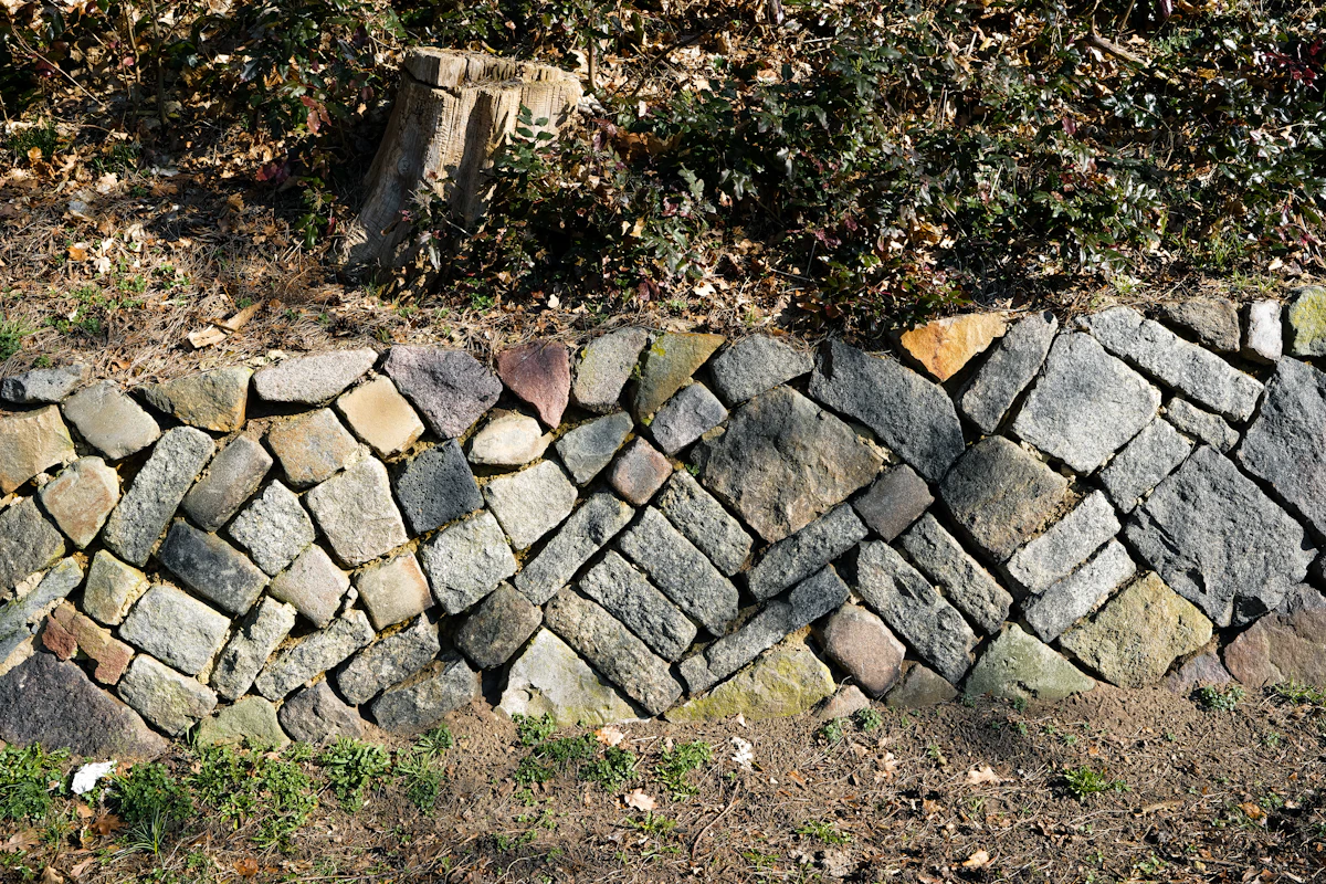 Natural stone wall in Bulawayo