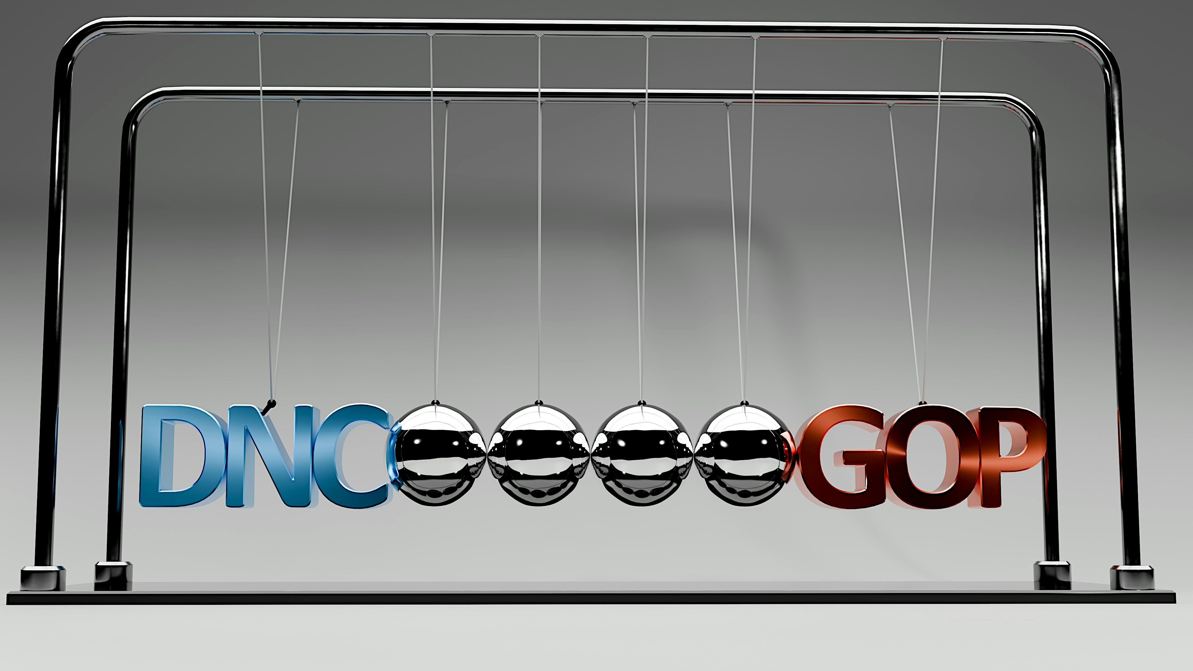 ニュートンのゆりかごにはDNCと共和党の手紙が書かれています