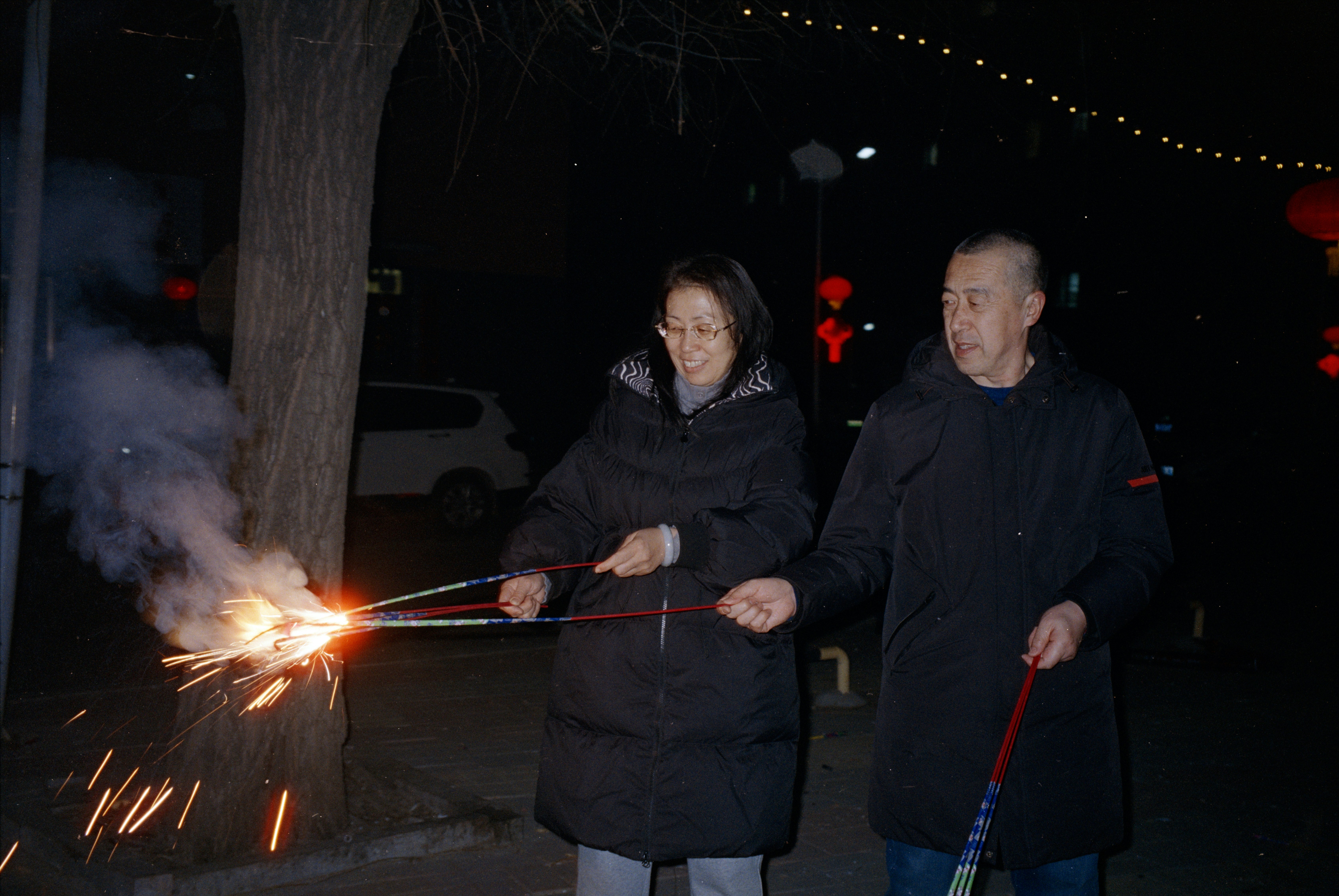 Quelques cierges magiques la nuit