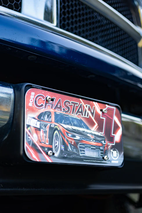 Ross chastain's race car license plate