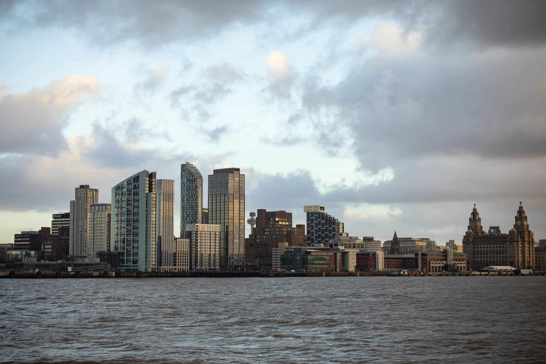 Liverpool skyline from the River Mersey