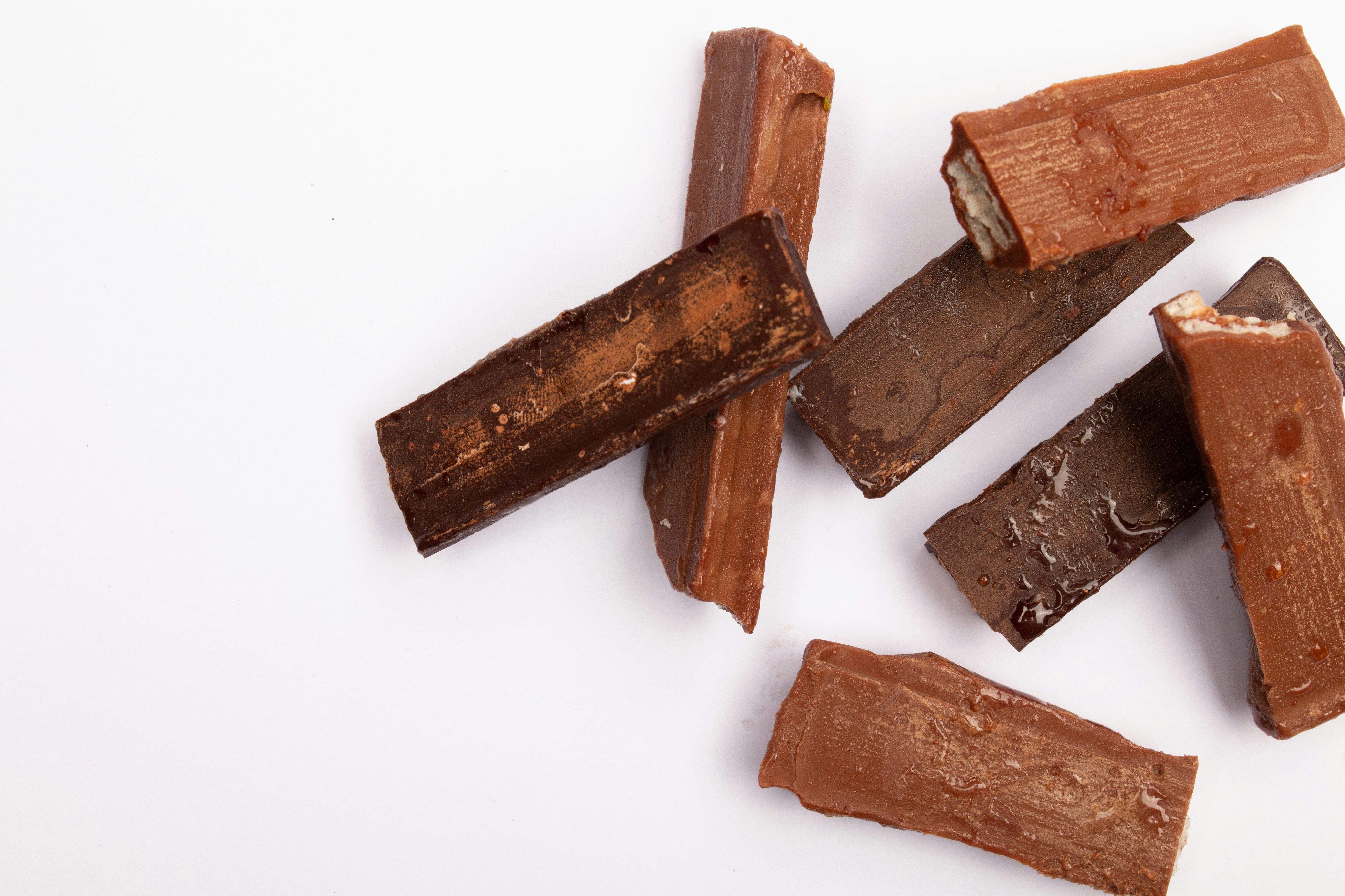 Top view composition or background with delicious chocolate