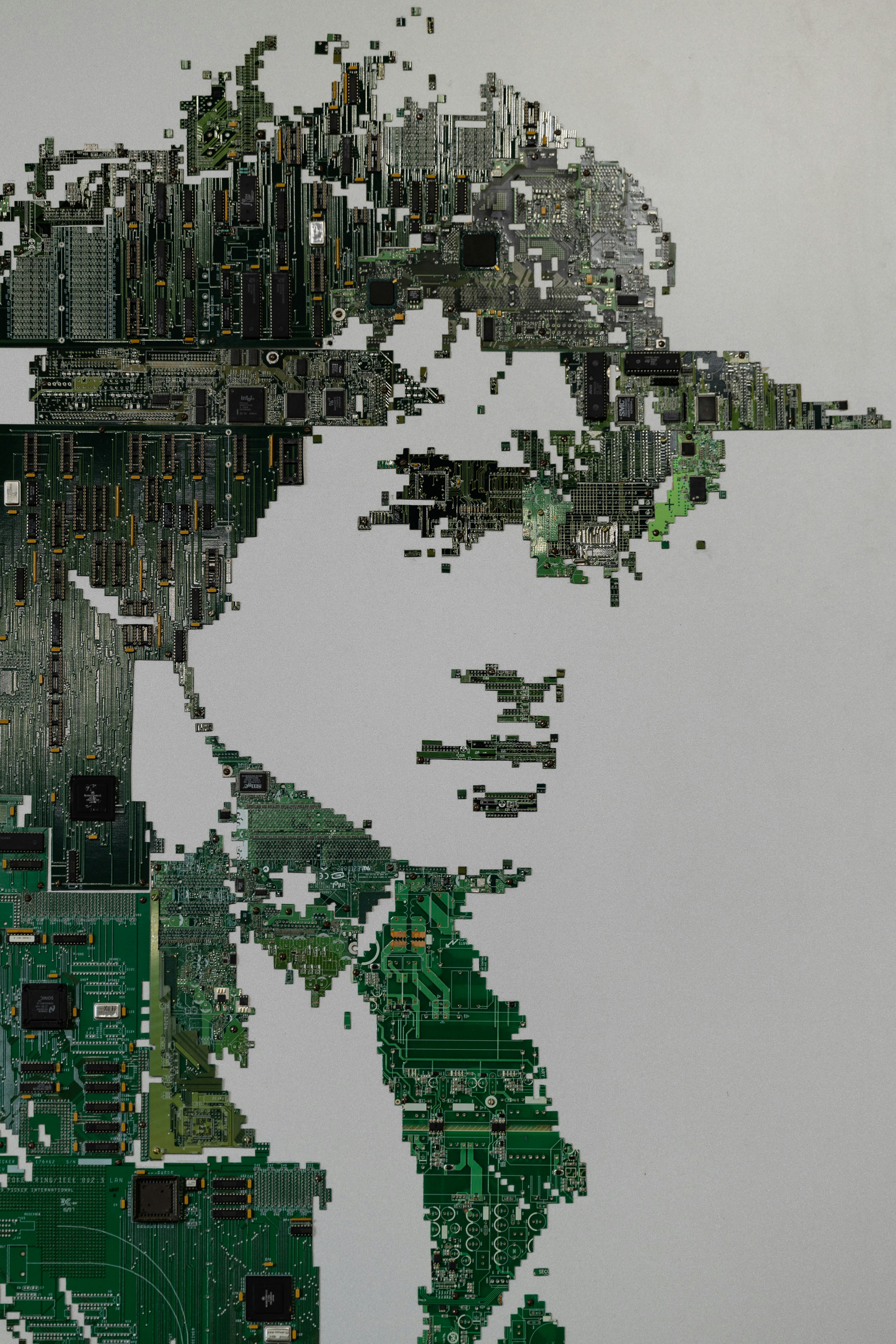 Modern digital portrait created with face AI Generator