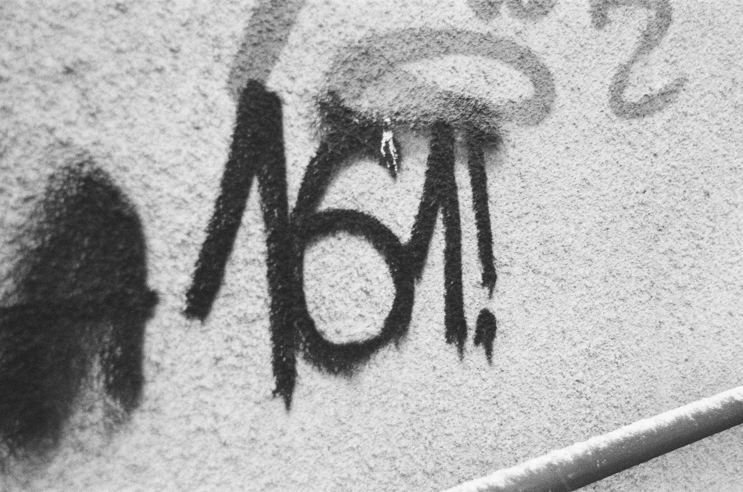 Graffiti on a textured wall