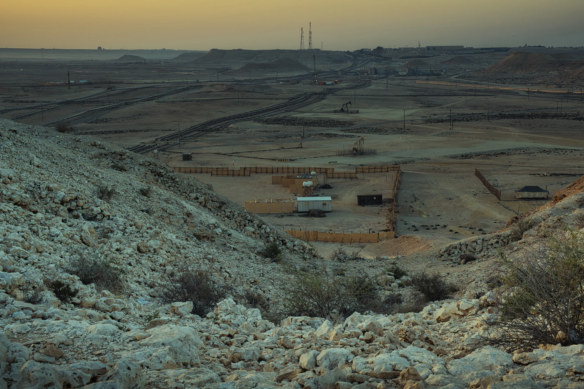 Vast Texas oilfield landscape with working wells