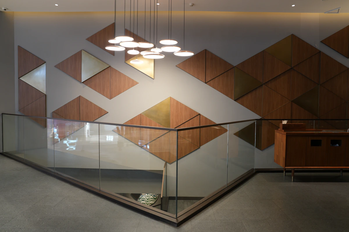 geometric 3D wallpaper Dubai modern wall panels