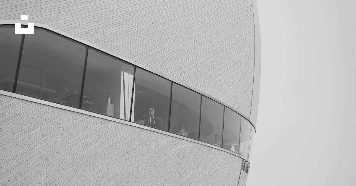 Horizontal Brick Stack Modern curved building with a long horizontal window - Free Photo on ...