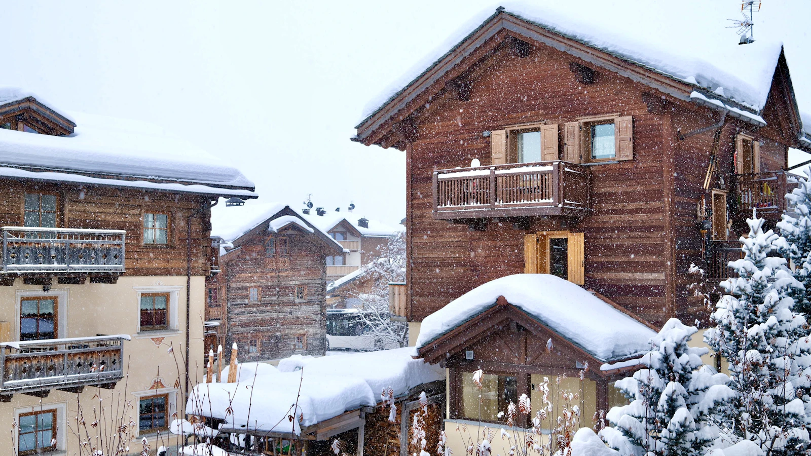 Livigno Italy in winter snow