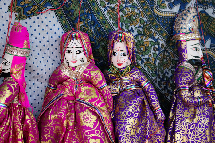 Children enjoying a devotional puppet show