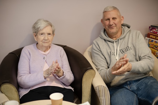 Senior in dementia care home