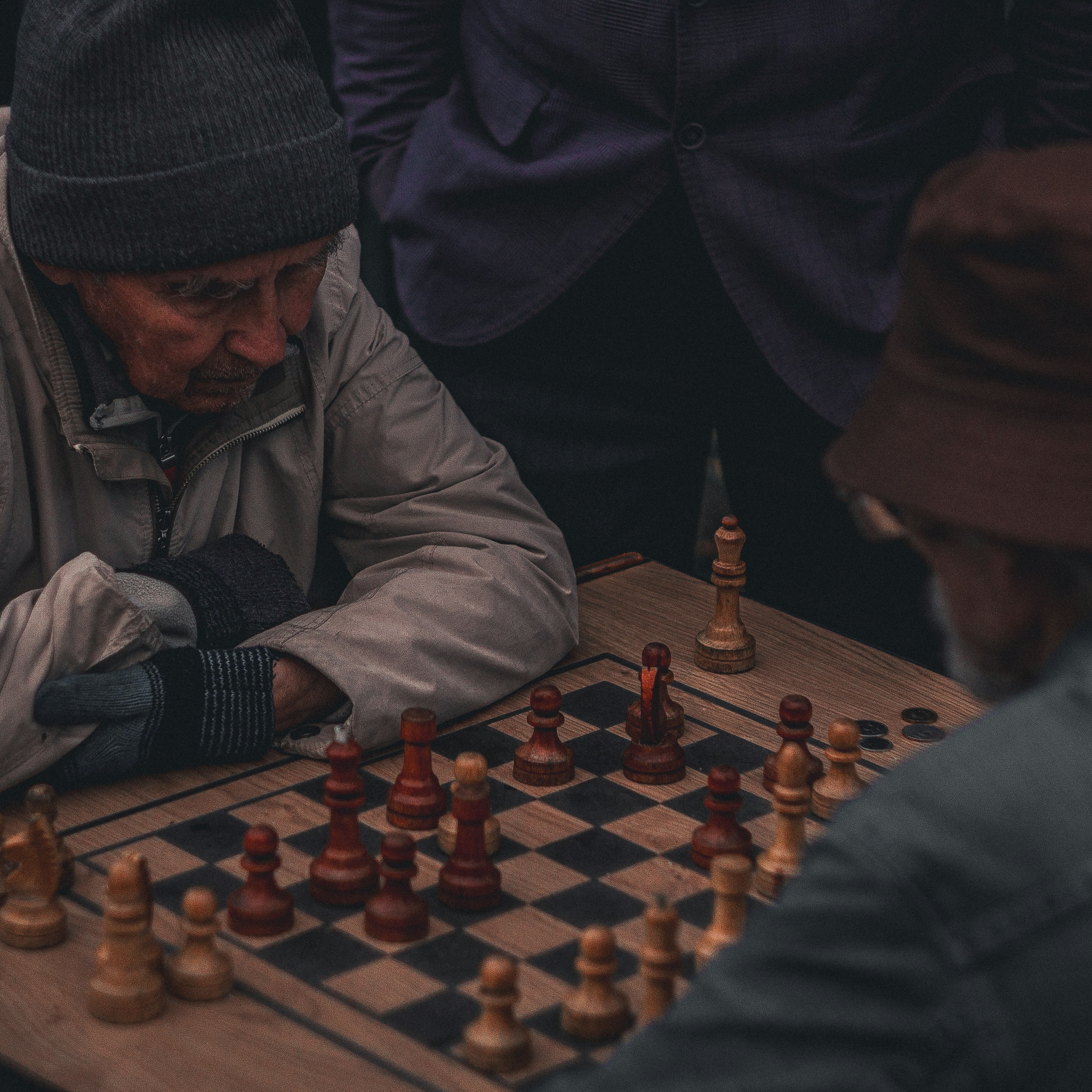 elderly man chess