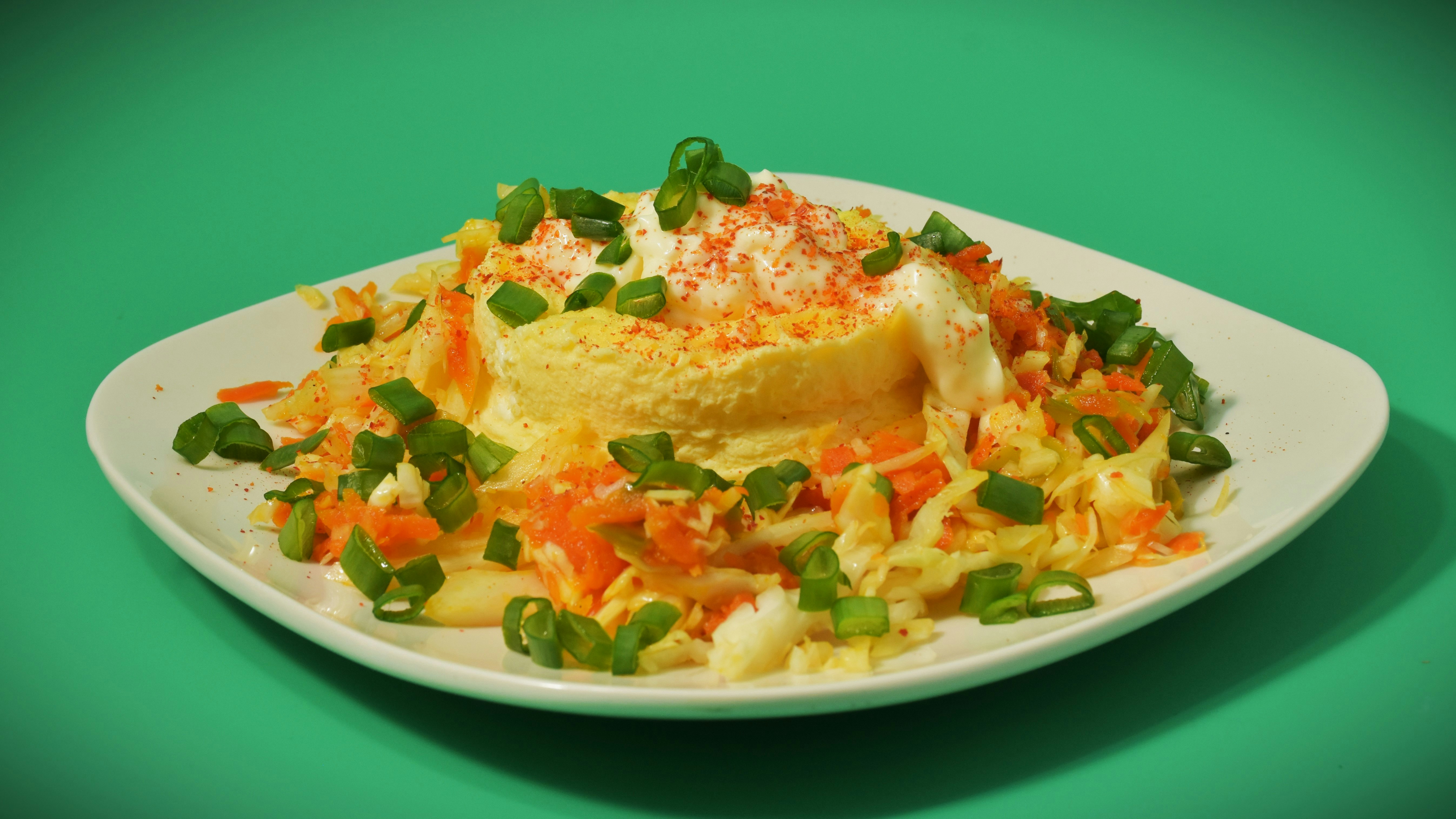 Chicken Egg Roll Bowl with fresh scallions and sesame seeds - easy fat loss meals