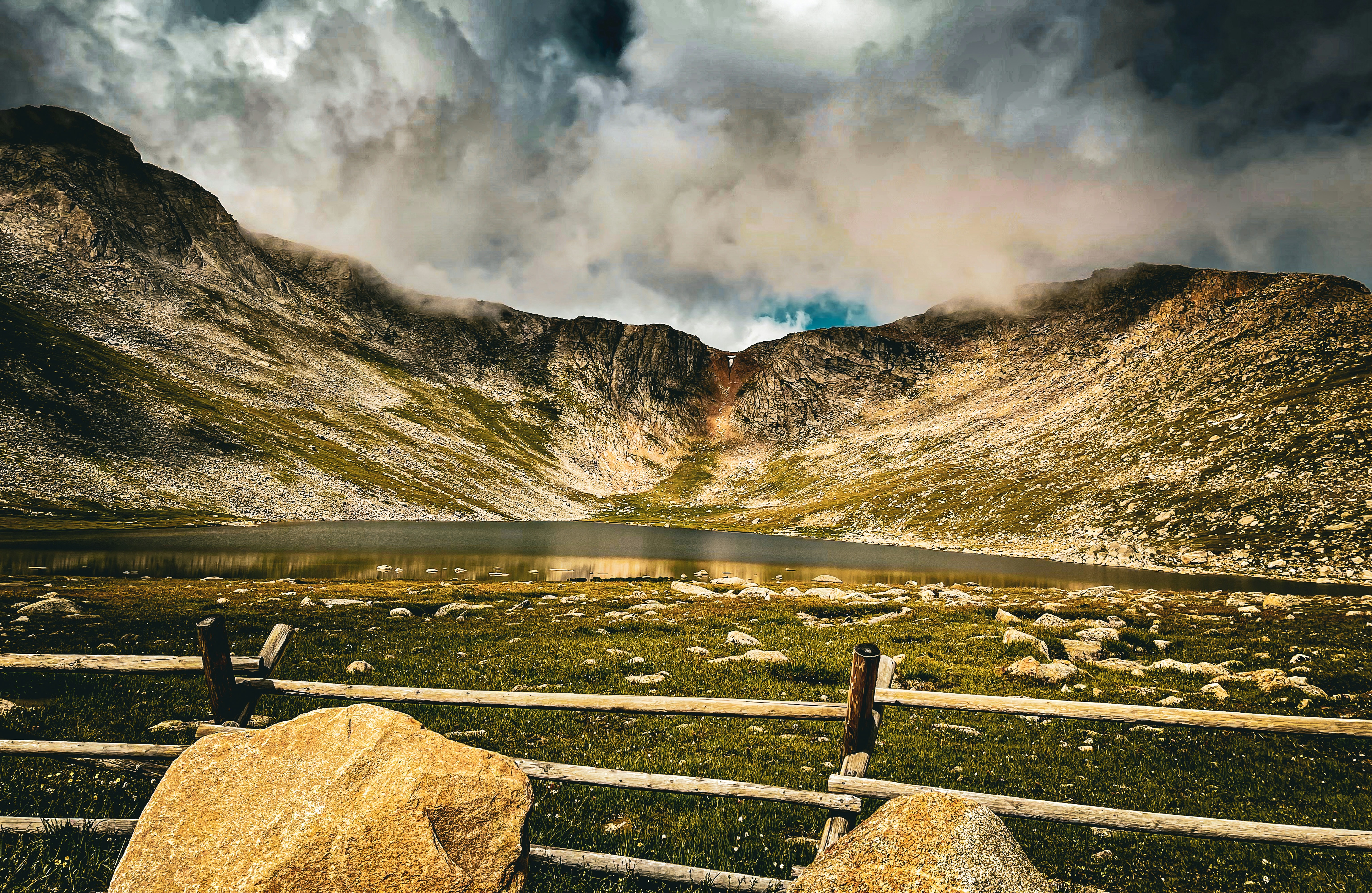 Scenic Lake at Mount Evans in Denver, Colorado, USA.