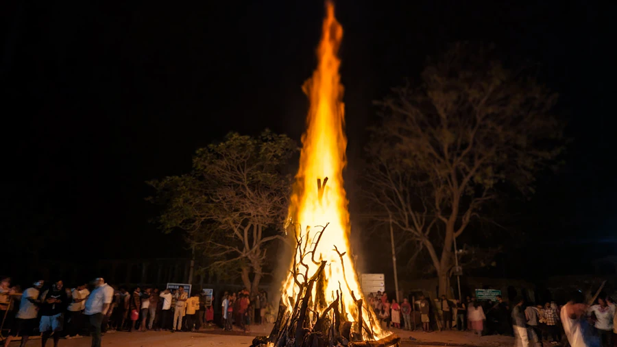 The Holika bonfire
