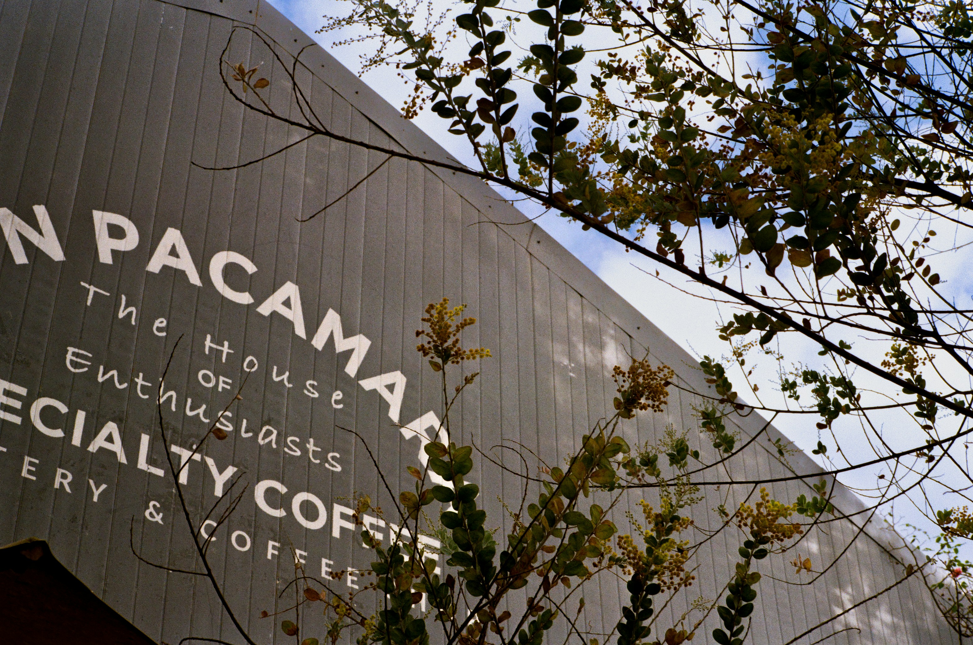 Building with text for 