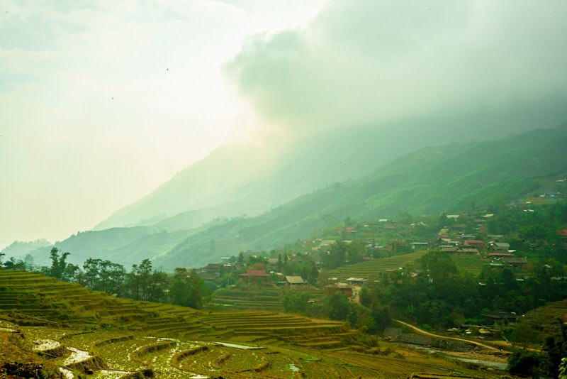 Panorama Desa Sumberjati di lereng Gunung Sindoro