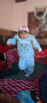Sky Blue Zip Sleepsuit view 1 thumbnail