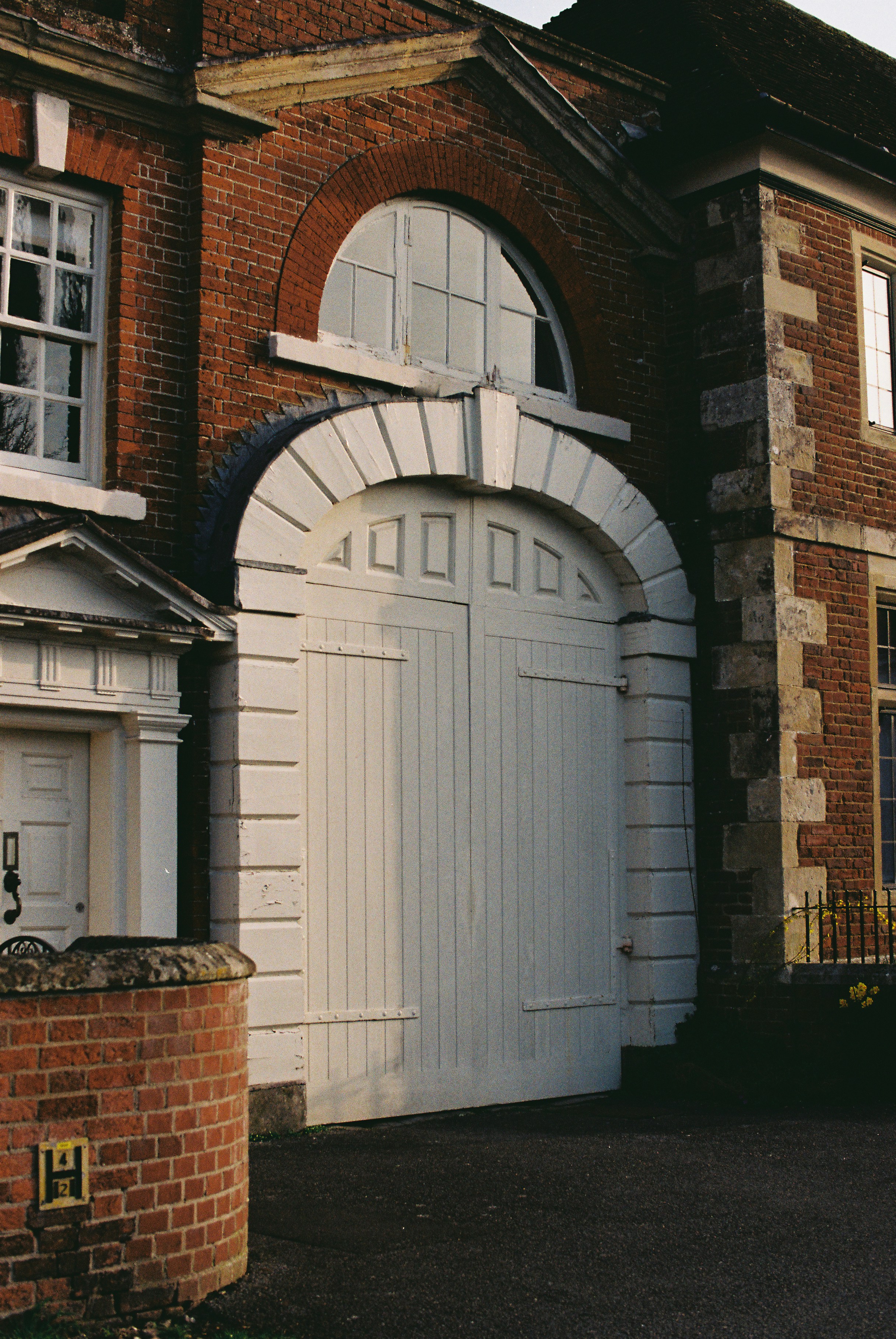 Carriage-house style arched garage doors