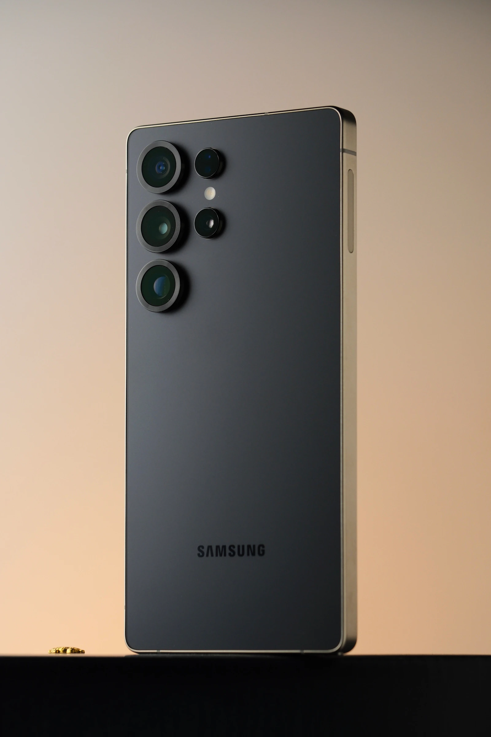 Recent Samsung smartphone in a premium studio setting