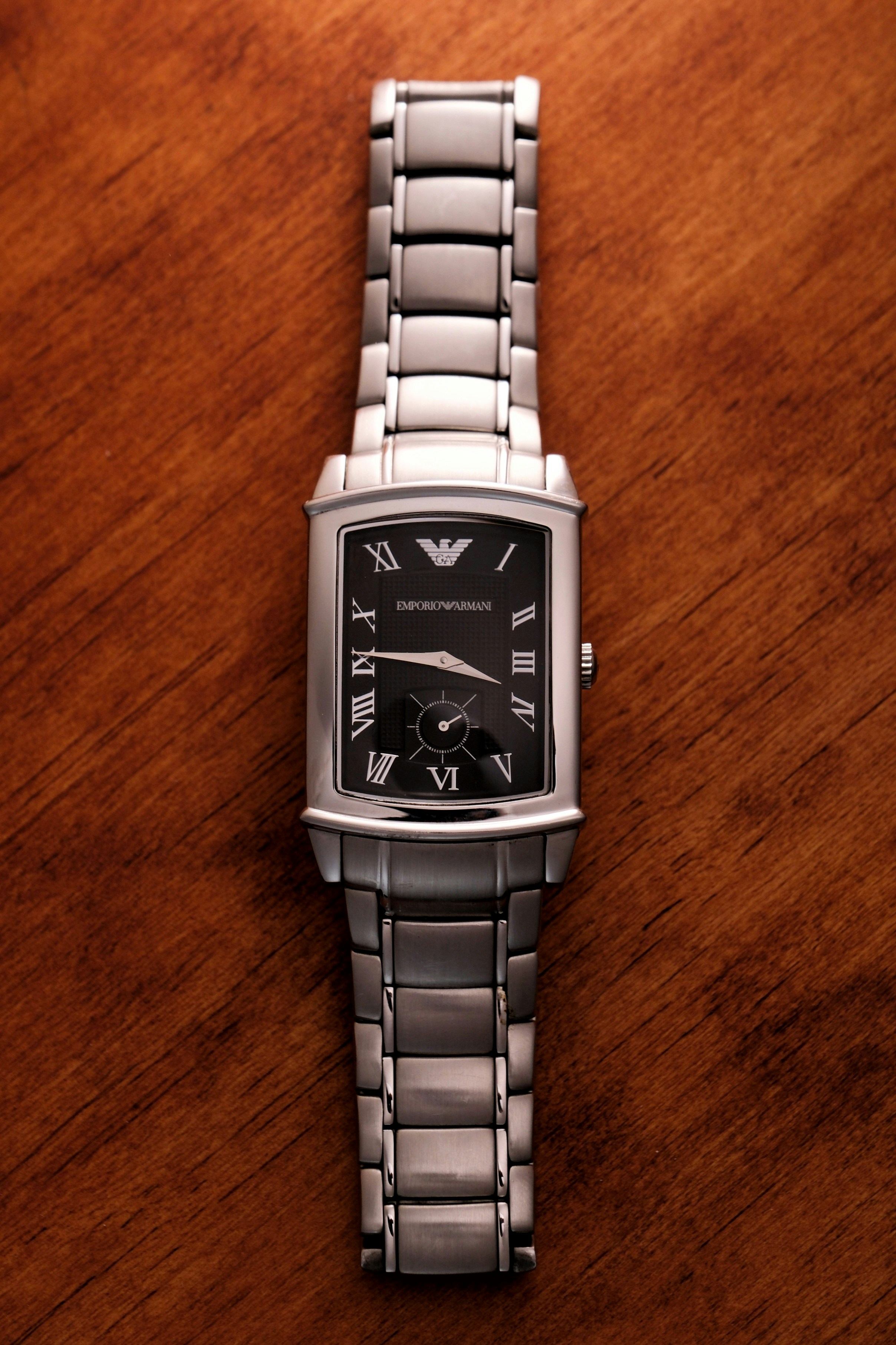 Wristwatch Roman Numerals Dark Face
