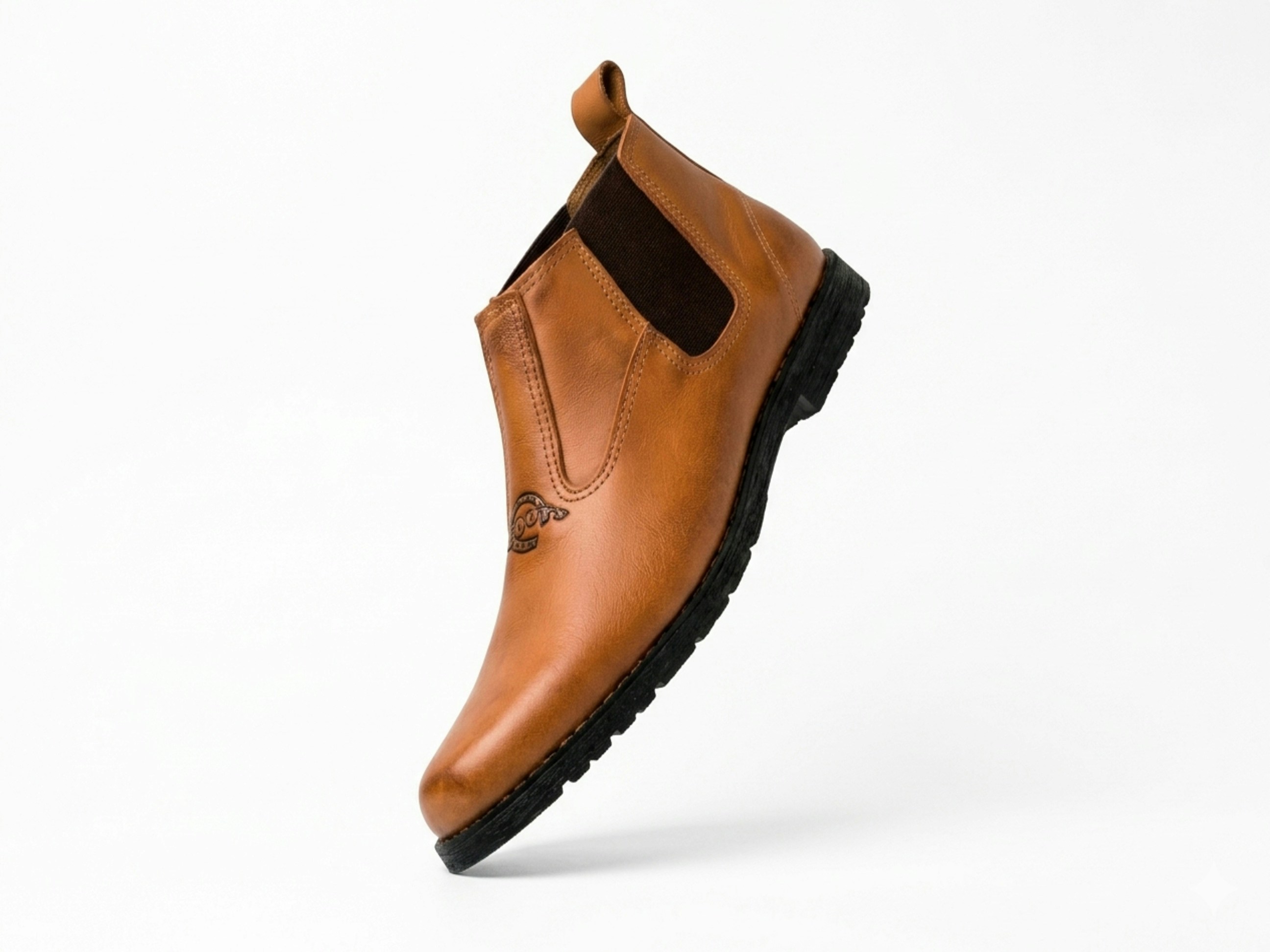 Burnished Leather Chelsea Boots