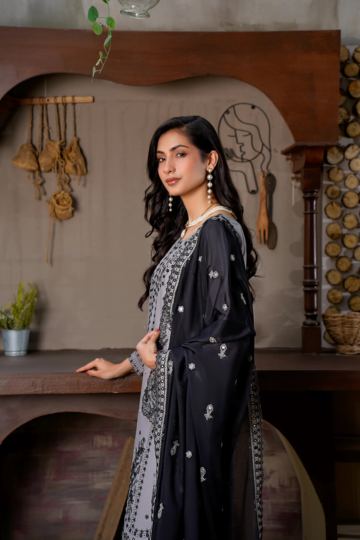 Pakistani women cultural dress editorial