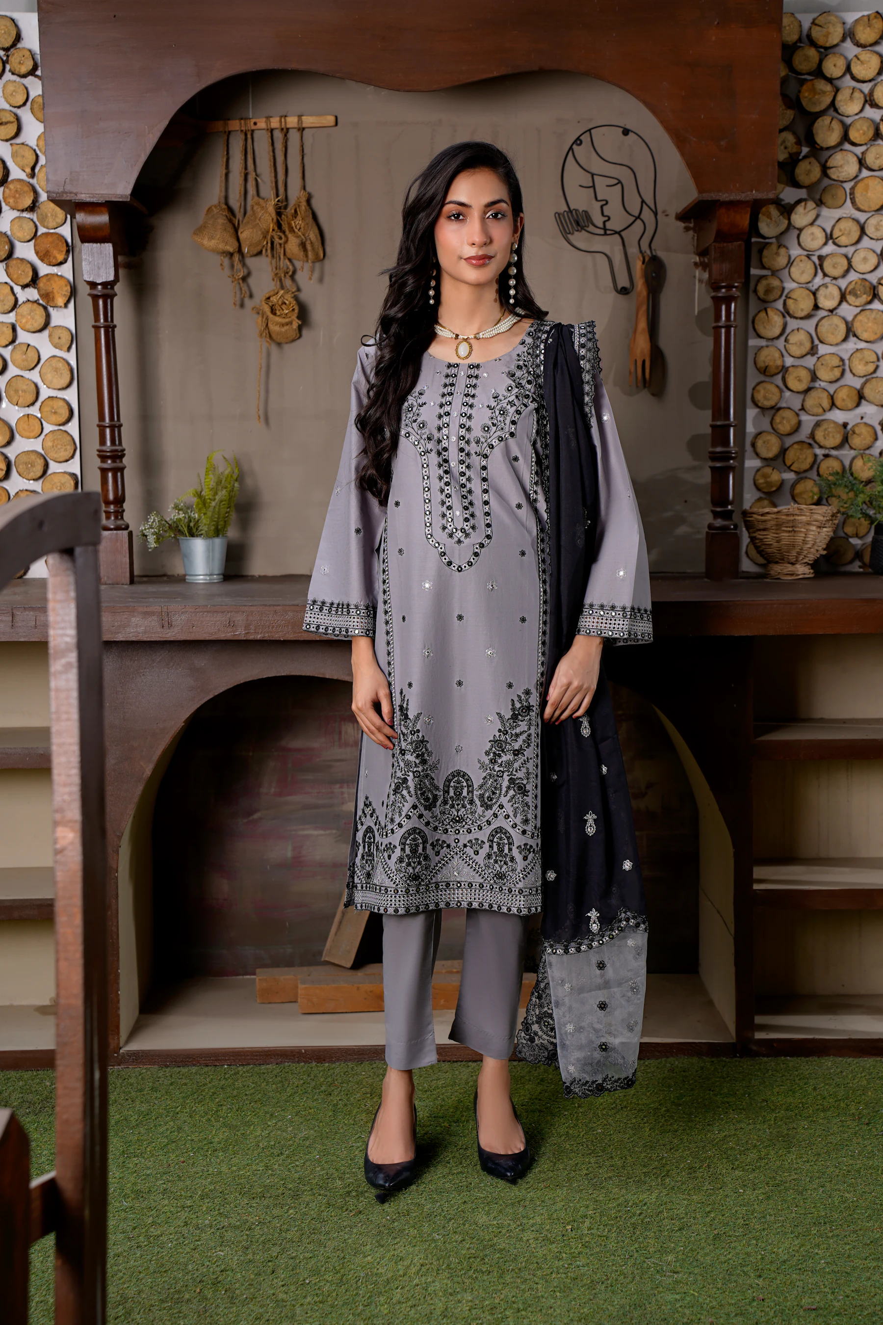 Pakistani formal fashion background