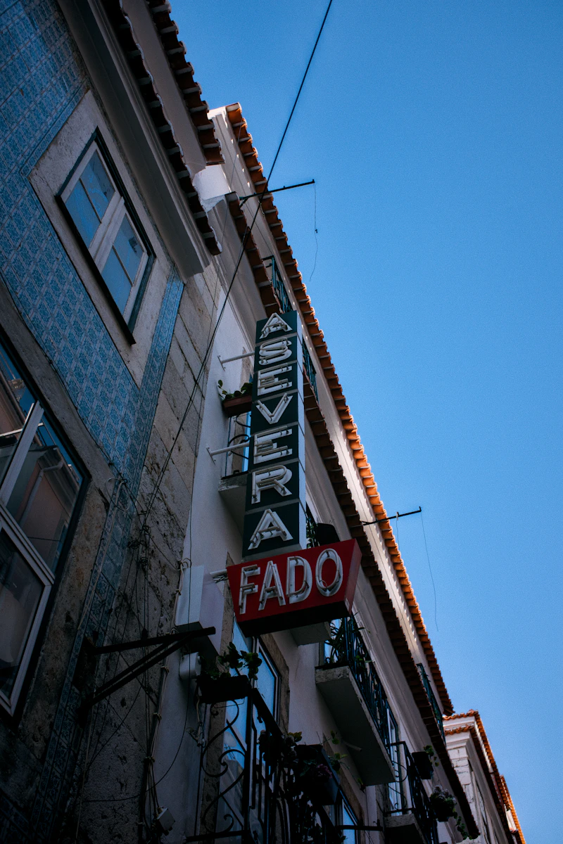 A Severa fado venue sign Lisbon