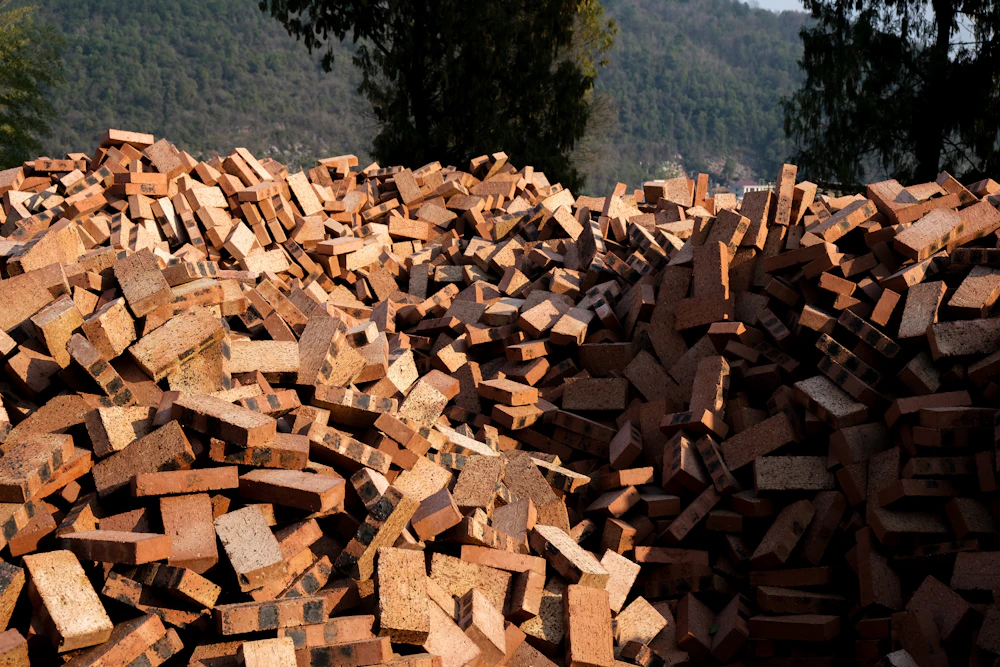 Construction bricks and building materials