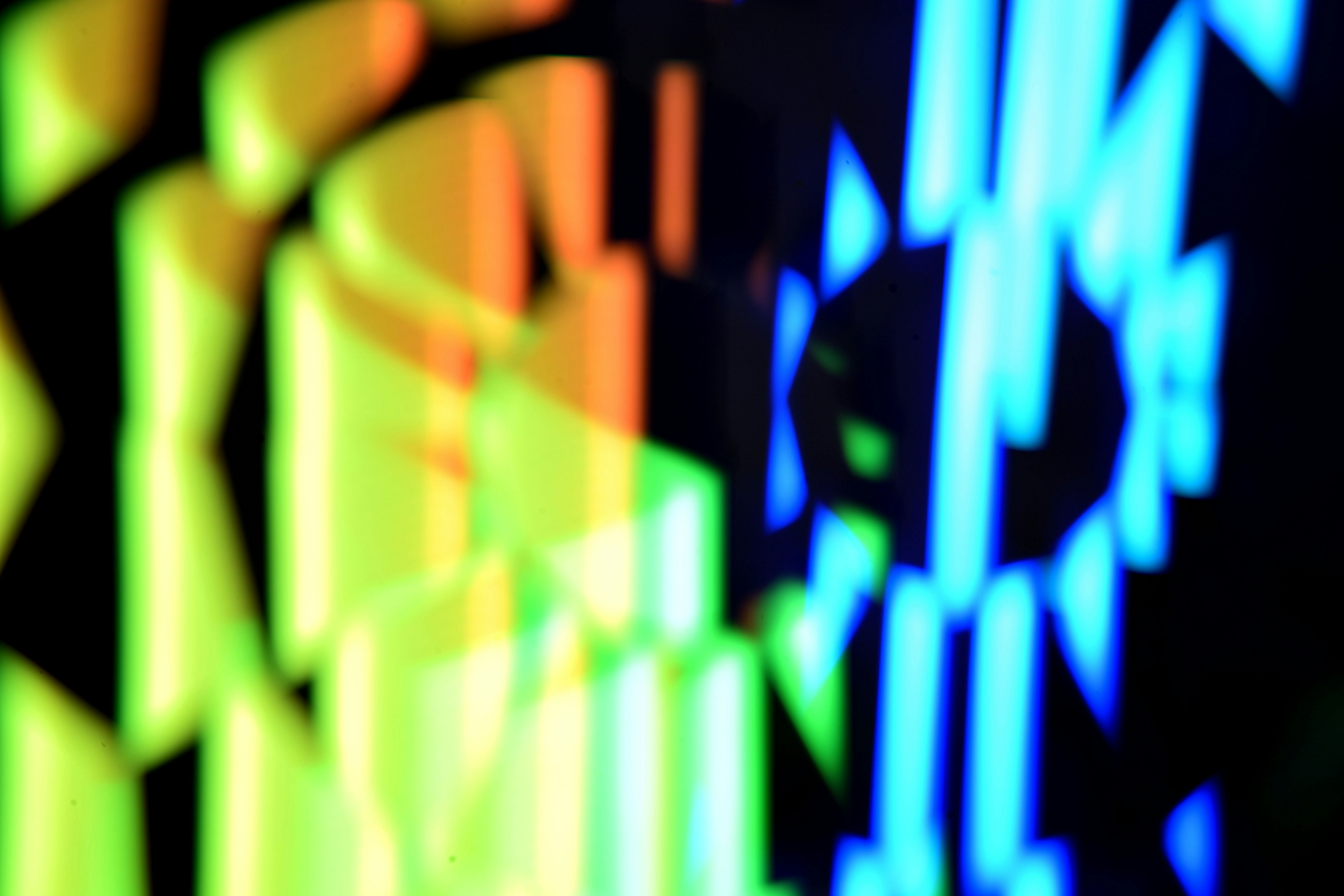 Abstract colorful lights with geometric patterns