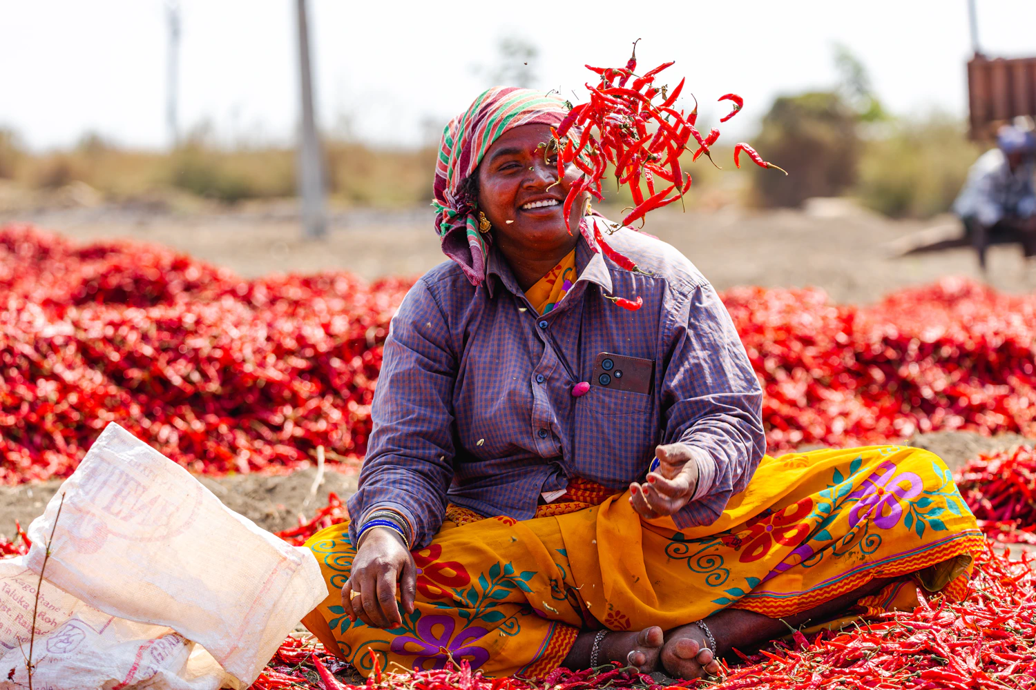 Rural woman participating in a livelihood initiative