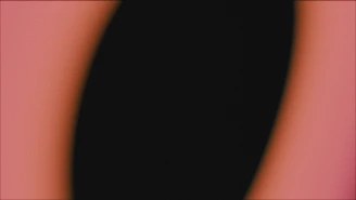 Abstract black shape on a soft pink background