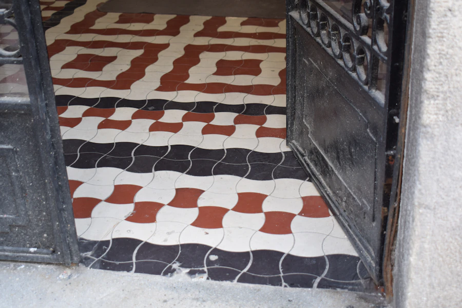 Geometric commercial flooring