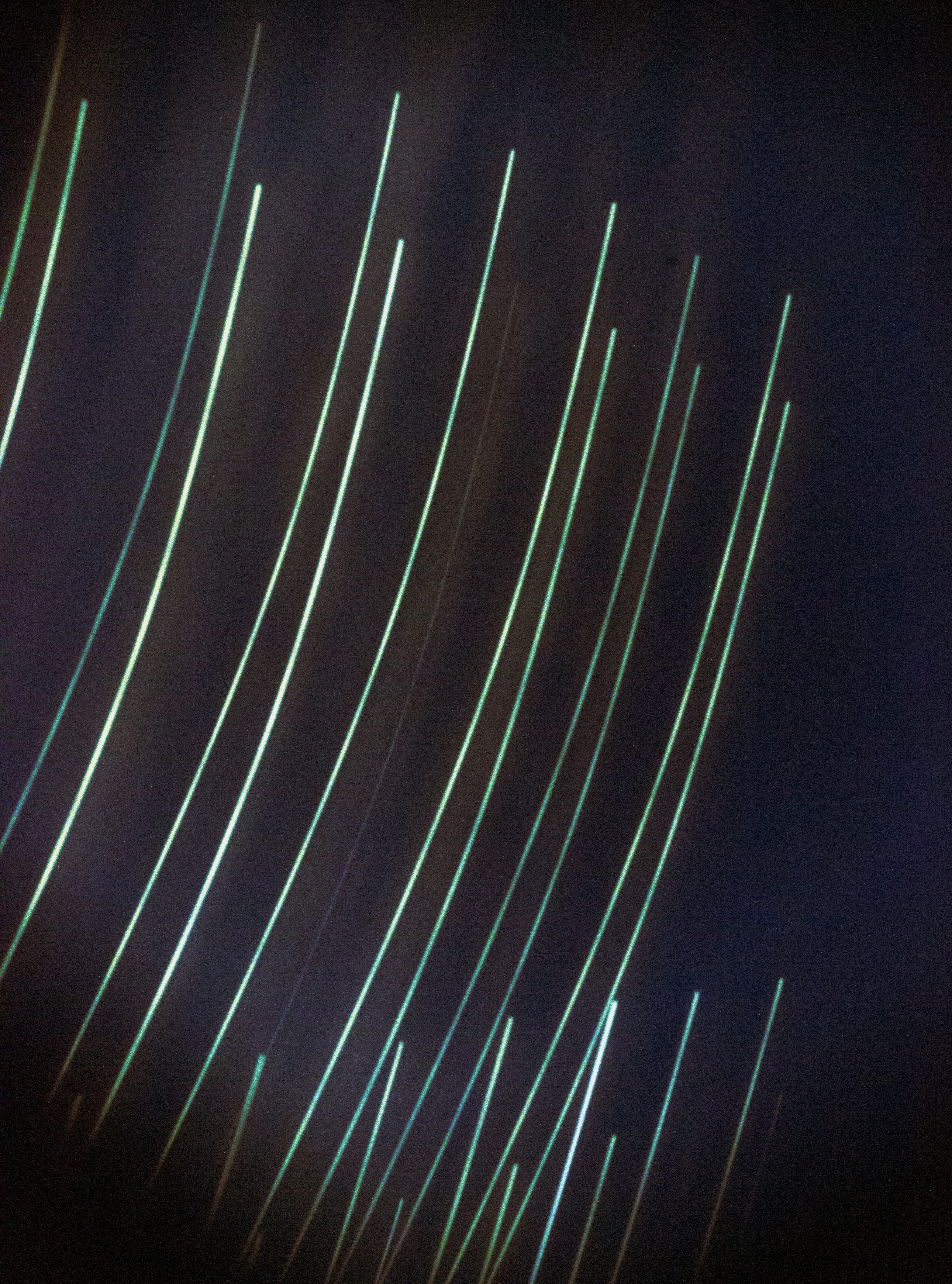 Light streaks against a dark background