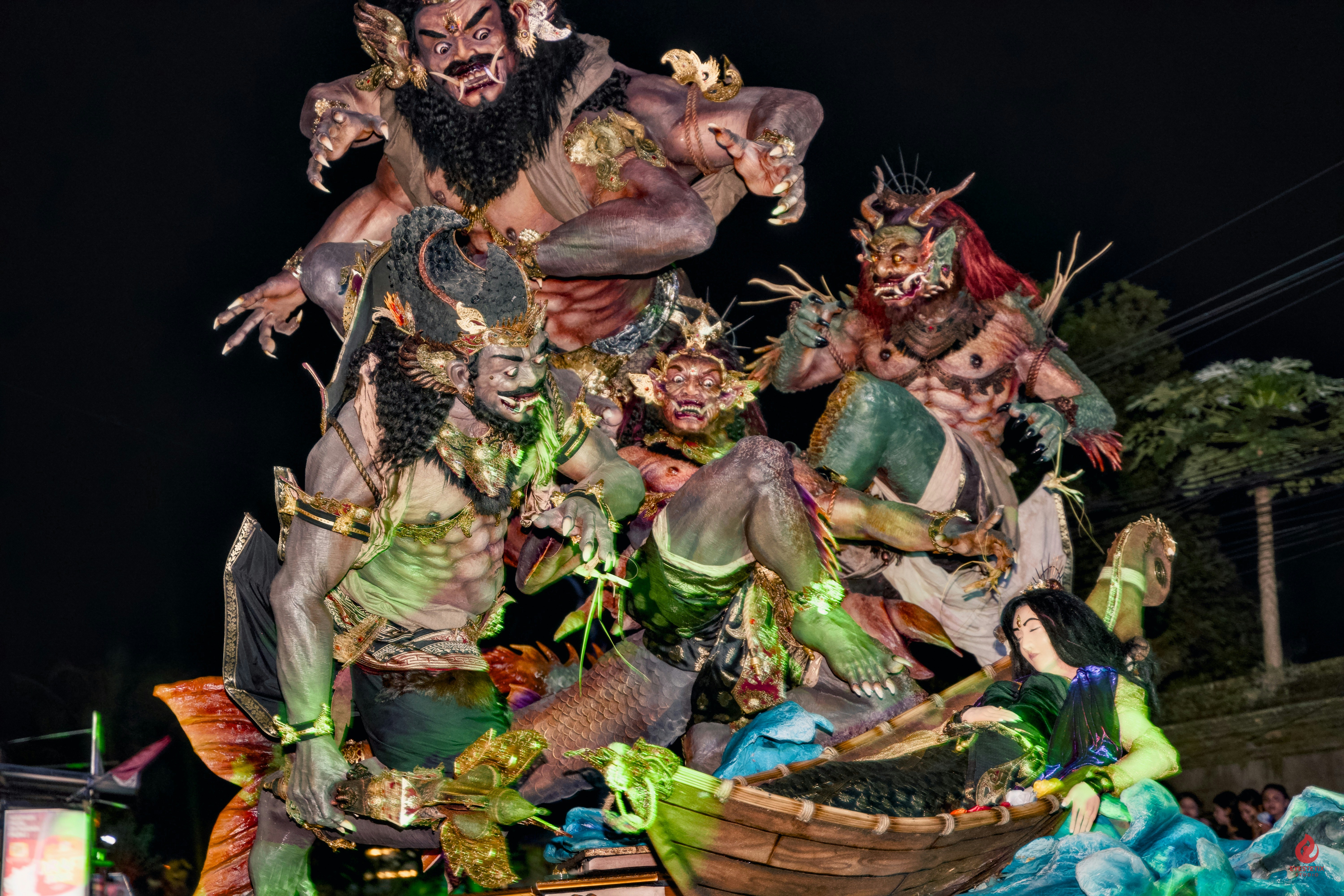 A group of mythical creatures on a float photo – Free Bali Image on ...