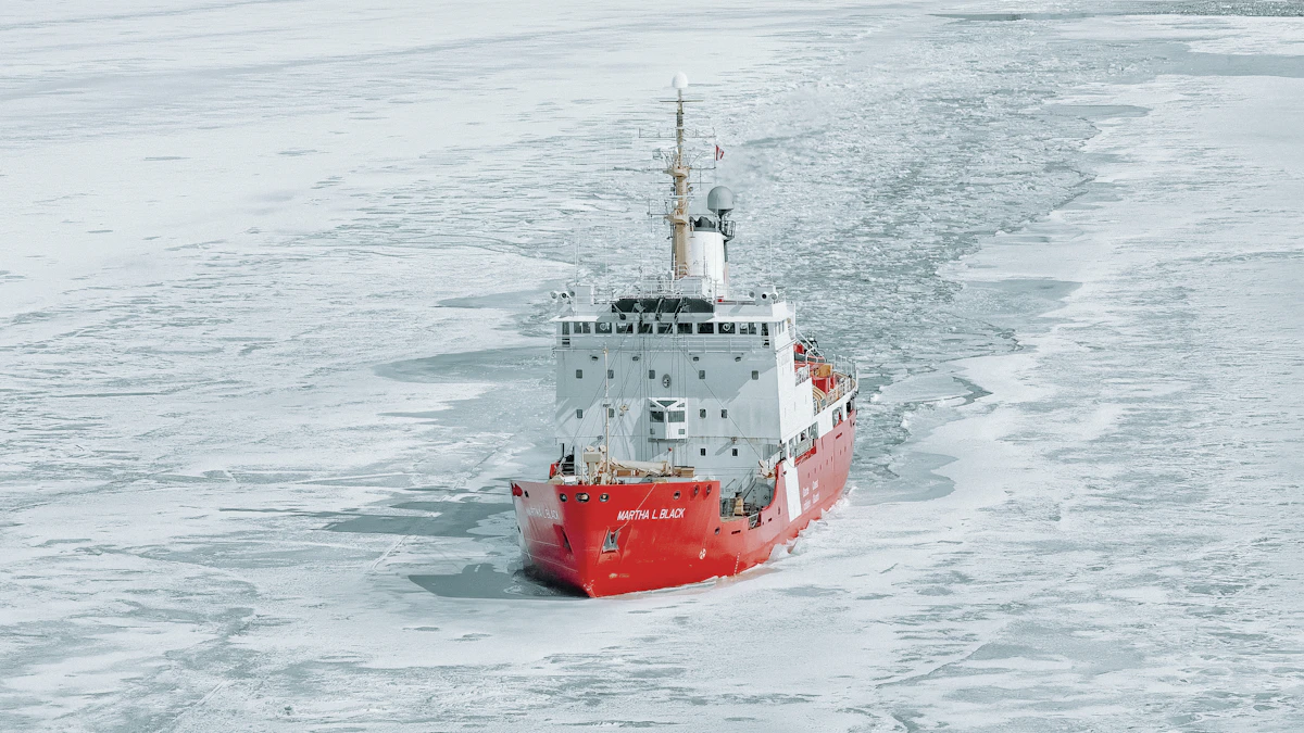 Icebreaker vessel operating in Arctic waters