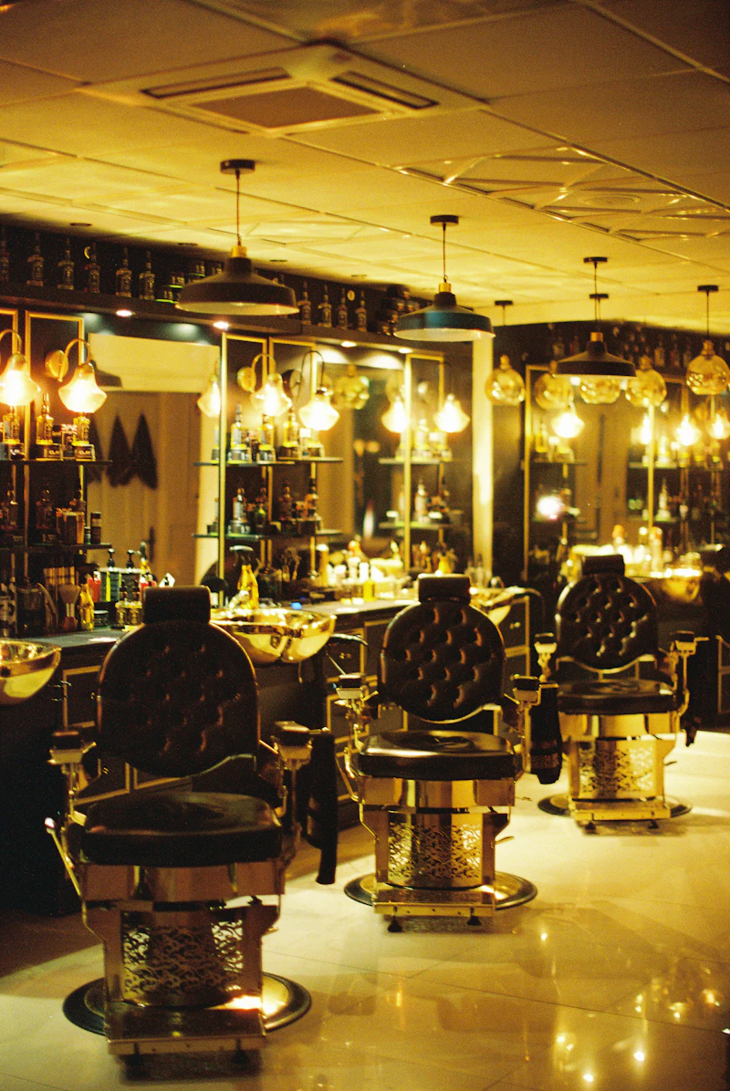 Luxurious barber chairs