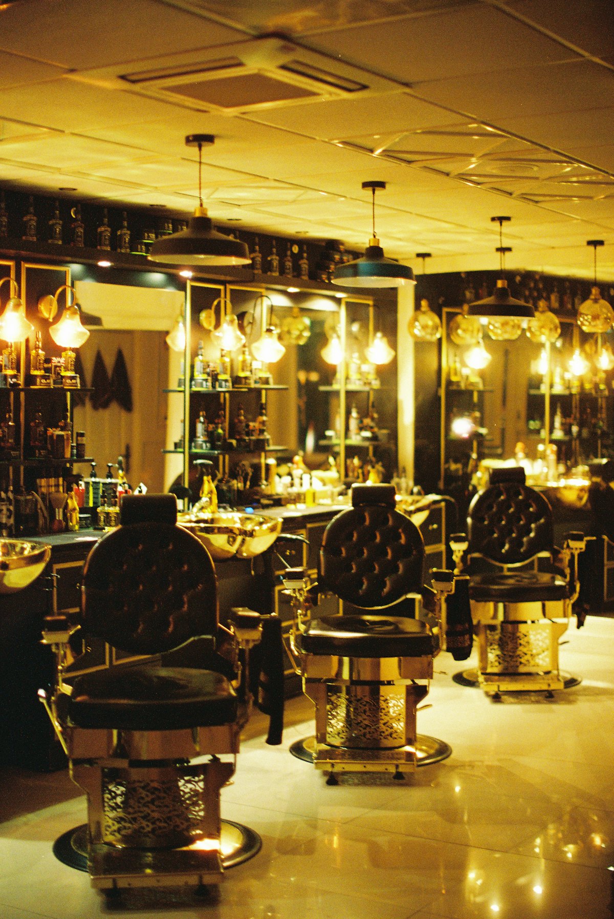 Poste de travail dans un salon de coiffure